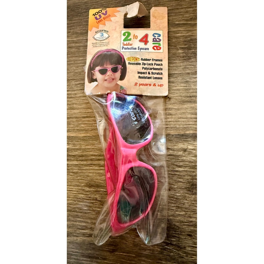 i Care 2 to 4 Care Toddler Sunglasses Size 2-4 NEW Pink Vintage UV Block